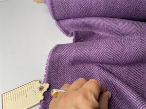 Uld flannel - lys lilla med to tonet sildeben